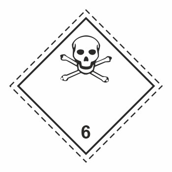 Знак перевозки опасных грузов «Класс 6.1. Токсичные вещества»